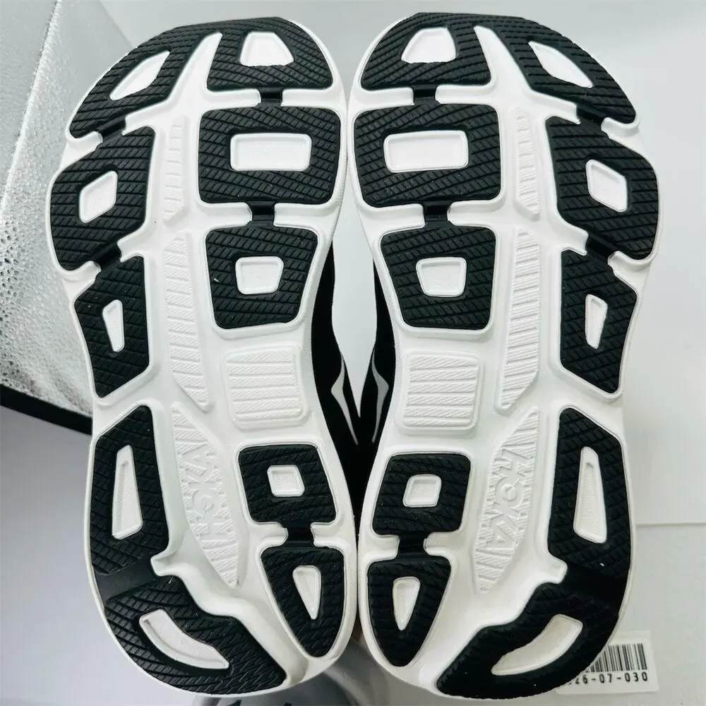 HOKA Bondi 9 Women's Running Shoes Black/White Max Cushion Size 9 Sneakers